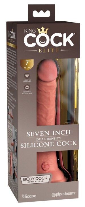 7" silikonový penis s dvojitou hustotou