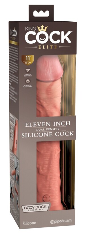 11" silikonový penis s dvojitou hustotou
