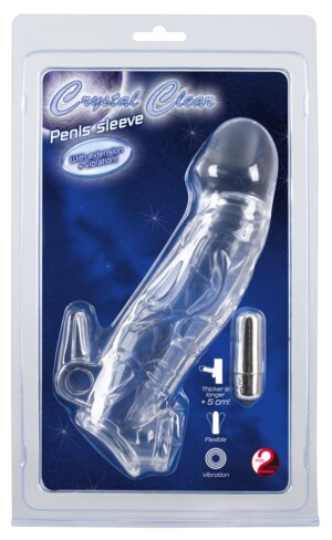 Vibrační návlek na penis Crystal Skin