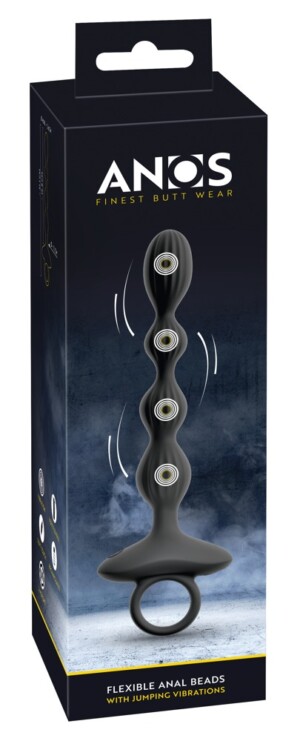 Flexibilní anální korálky s vibračními efekty
